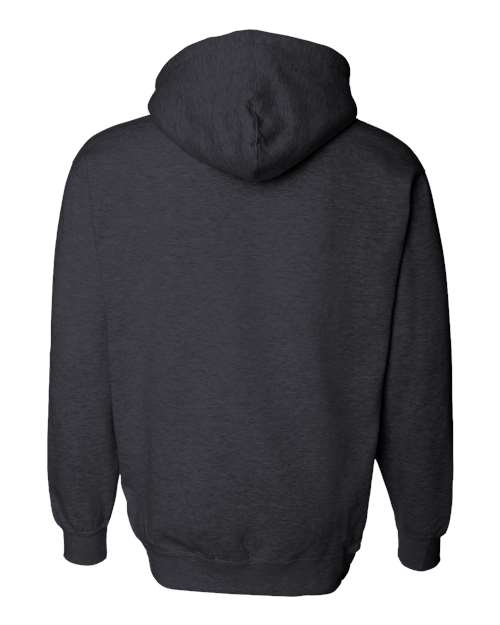 Independent Trading Co. IND4000 Heavyweight Hooded Sweatshirt - Charcoal Heather - back