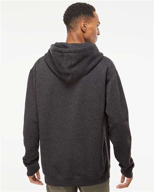 Independent Trading Co. IND4000 Heavyweight Hooded Sweatshirt - Charcoal Heather - model back