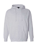 Independent Trading Co. IND4000 Heavyweight Hooded Sweatshirt - Grey Heather - flat front