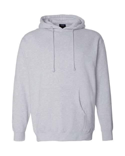 Independent Trading Co. IND4000 Heavyweight Hooded Sweatshirt - Grey Heather - flat front