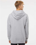 Independent Trading Co. IND4000 Heavyweight Hooded Sweatshirt - Grey Heather - model back