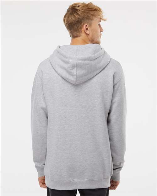 Independent Trading Co. IND4000 Heavyweight Hooded Sweatshirt - Grey Heather - model back