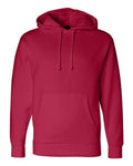 Independent Trading Co. IND4000 Heavyweight Hooded Sweatshirt - Red - flat front
