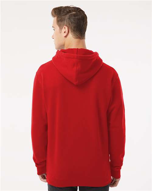 Independent Trading Co. IND4000 Heavyweight Hooded Sweatshirt - Red - model back