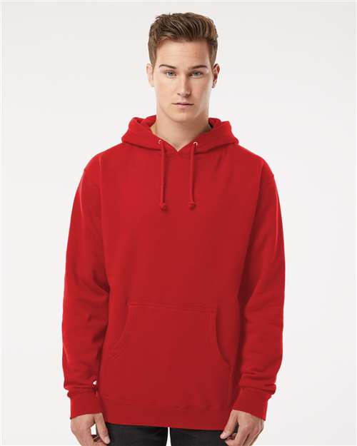 Independent Trading Co. IND4000 Heavyweight Hooded Sweatshirt - Red - model front