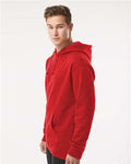 Independent Trading Co. IND4000 Heavyweight Hooded Sweatshirt - Red - model side