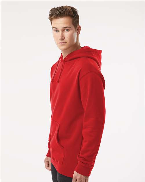 Independent Trading Co. IND4000 Heavyweight Hooded Sweatshirt - Red - model side