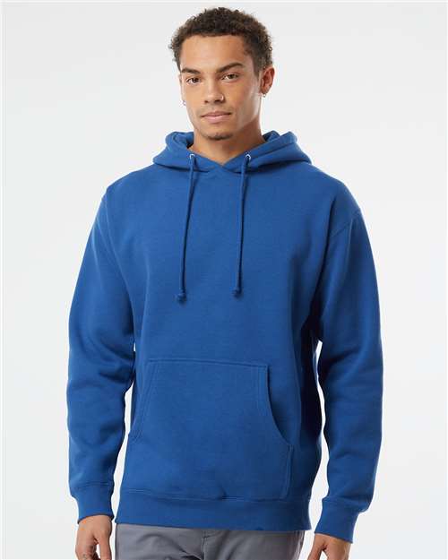 Independent Trading Co. IND4000 Heavyweight Hooded Sweatshirt - Royal - model front