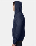 Hanes P180 Unisex EcoSmart Full-Zip Hooded Sweatshirt - Navy - model side
