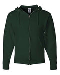 Jerzees 993MR Unisex NuBlend Full-Zip Hooded Sweatshirt - Forest Green - front
