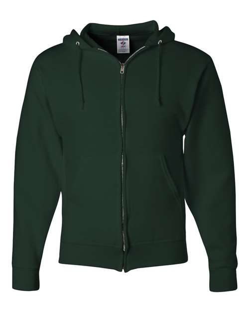 Jerzees 993MR Unisex NuBlend Full-Zip Hooded Sweatshirt - Forest Green - front