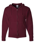 Jerzees 993MR Unisex NuBlend Full-Zip Hooded Sweatshirt - Maroon - front