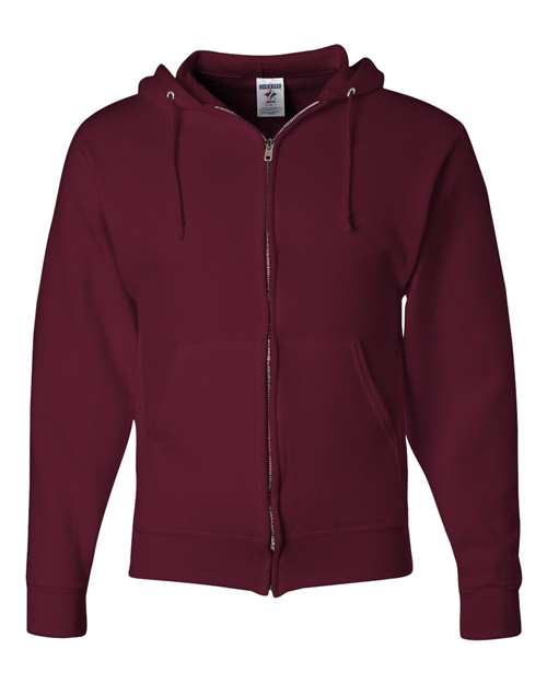 Jerzees 993MR Unisex NuBlend Full-Zip Hooded Sweatshirt - Maroon - front