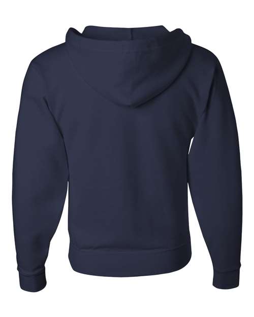 Jerzees 993MR Unisex NuBlend Full-Zip Hooded Sweatshirt - J. Navy - back