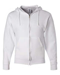 Jerzees 993MR Unisex NuBlend Full-Zip Hooded Sweatshirt - White - front