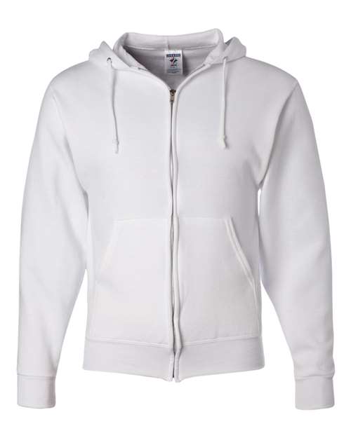 Jerzees 993MR Unisex NuBlend Full-Zip Hooded Sweatshirt - White - front