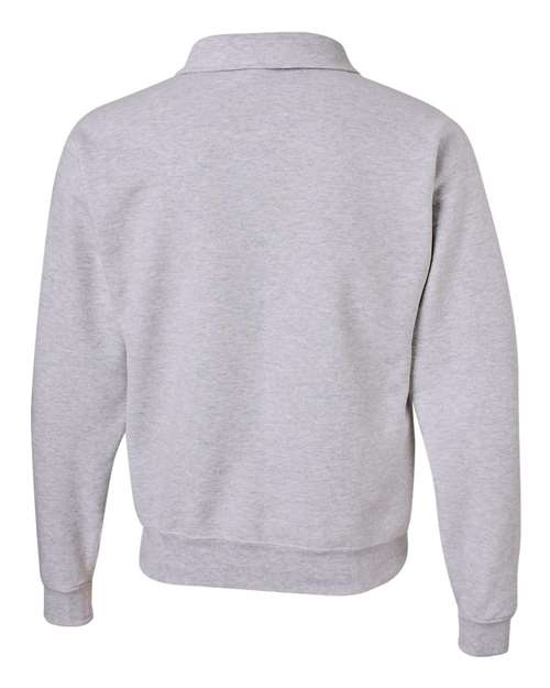 Jerzees 4528MR Unisex Super Sweats NuBlend Quarter-Zip Cadet Collar Sweatshirt - Ash - back
