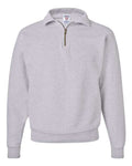 Jerzees 4528MR Unisex Super Sweats NuBlend Quarter-Zip Cadet Collar Sweatshirt - Ash - front