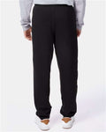 Hanes P650 Unisex EcoSmart Sweatpants - Black - model back