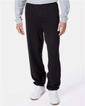 Hanes P650 Unisex EcoSmart Sweatpants - Black - model front