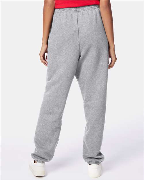Hanes P650 Unisex EcoSmart Sweatpants - Light Steel - model back