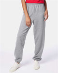 Hanes P650 Unisex EcoSmart Sweatpants - Light Steel - model front