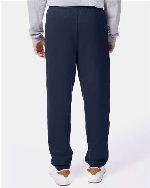 Hanes P650 Unisex EcoSmart Sweatpants - Navy - model back