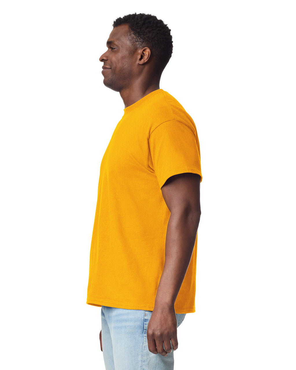 Gildan G200 Ultra Cotton T-Shirt - Gold - model side
