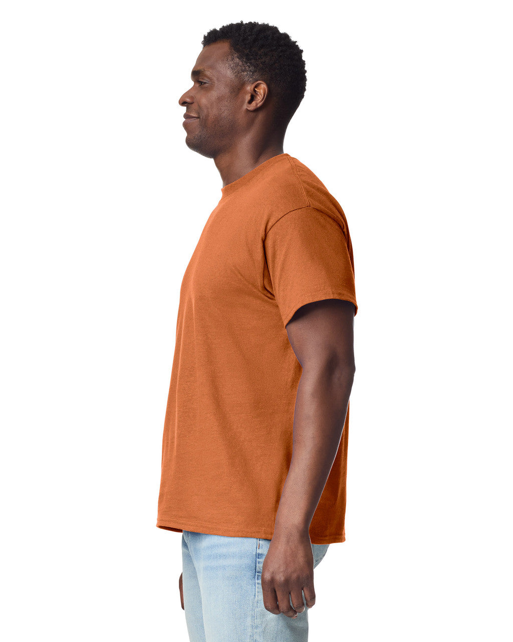 Gildan G200 Ultra Cotton T-Shirt - Orange - model side