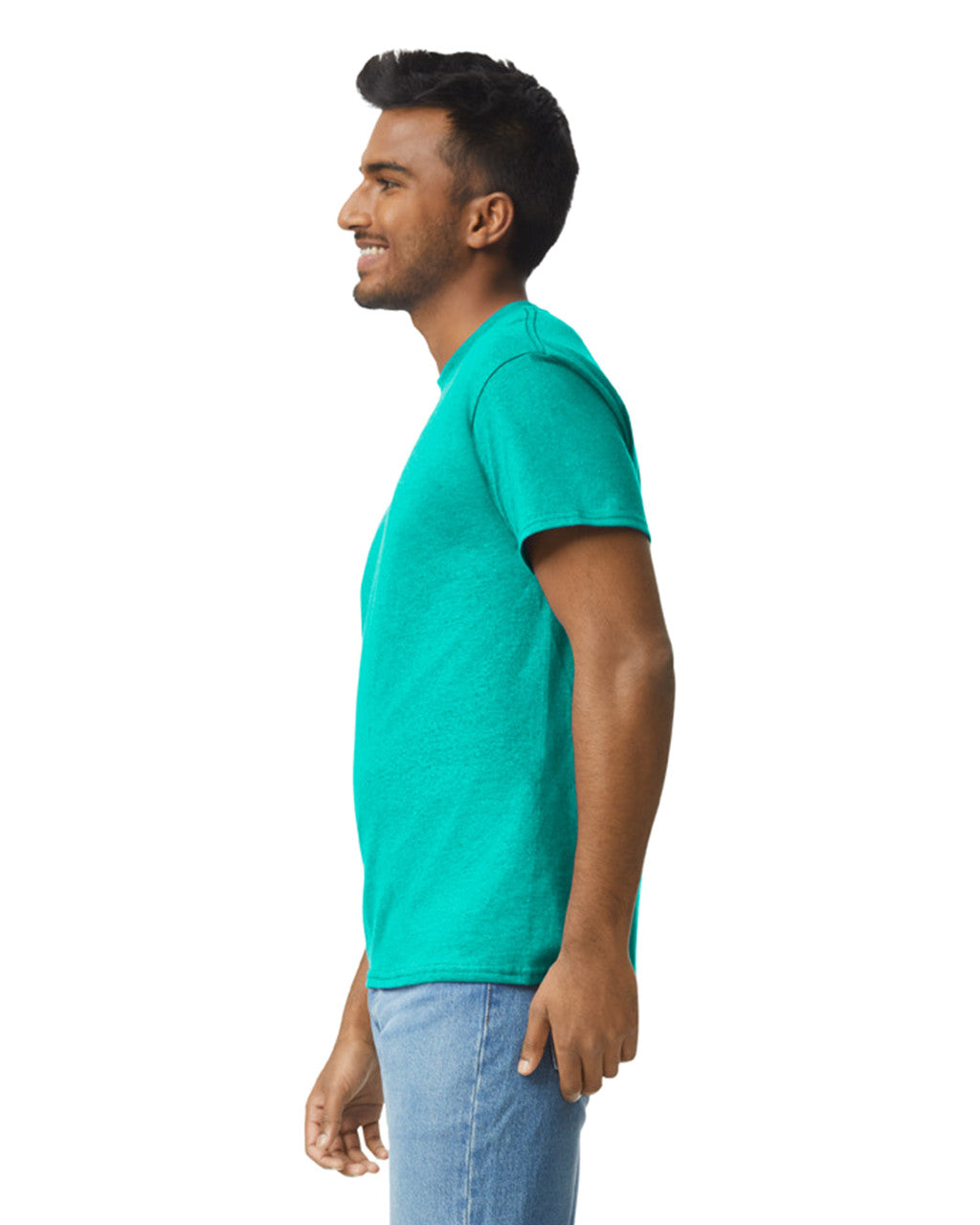 Gildan G200 Ultra Cotton T-Shirt - Jade Dome - model side
