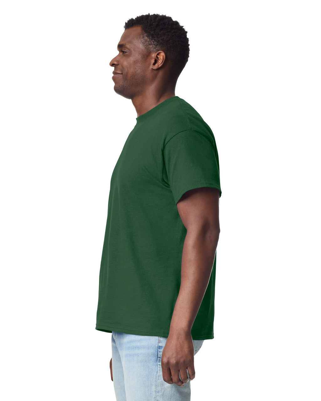 Gildan G200 Ultra Cotton T-Shirt - Forest - model side