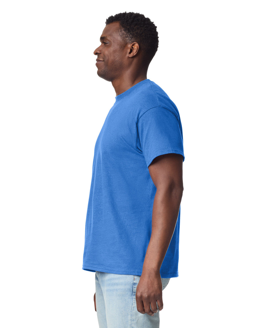 Gildan G200 Ultra Cotton T-Shirt - Iris - model side