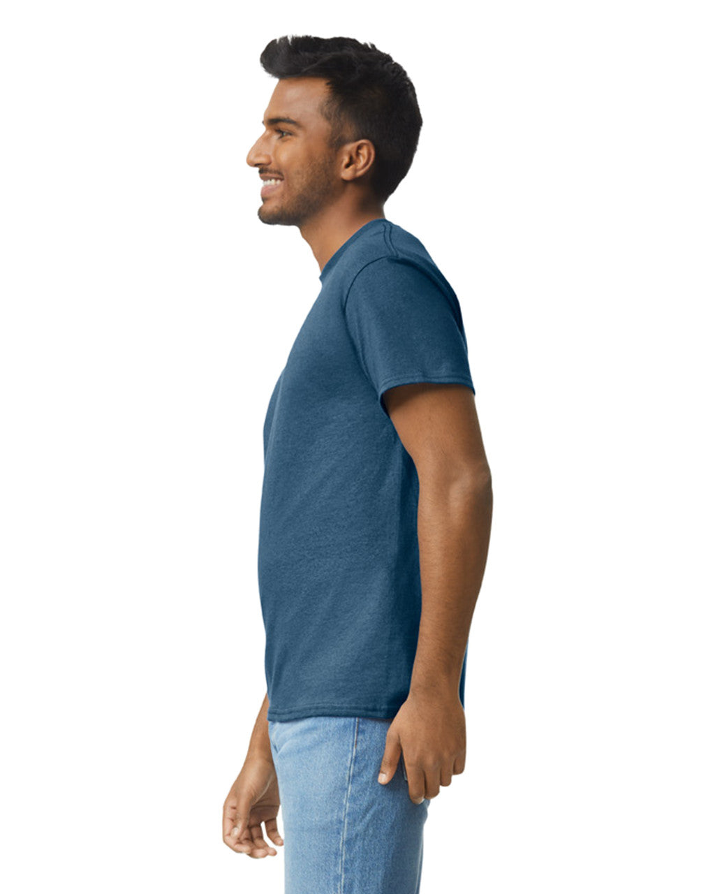 Gildan G200 Ultra Cotton T-Shirt - Blue Dusk - model side