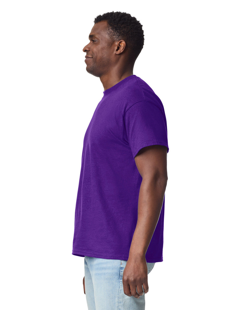 Gildan G200 Ultra Cotton T-Shirt - Purple - model side