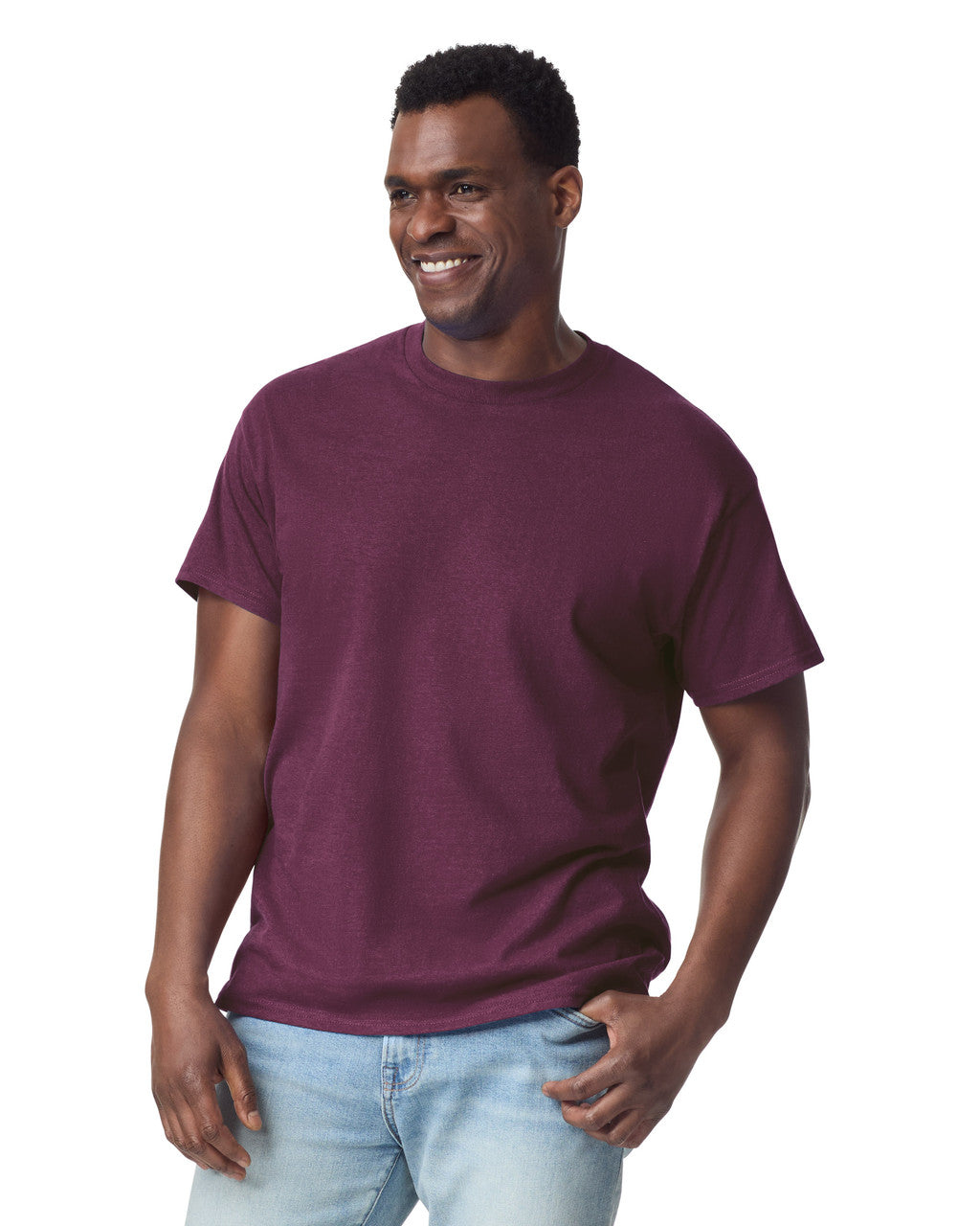 Gildan G200 Ultra Cotton T-Shirt - Maroon - model front