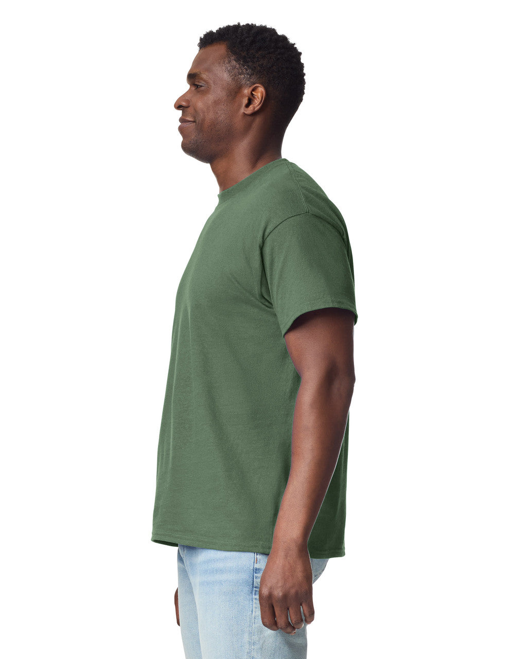 Gildan G200 Ultra Cotton T-Shirt - Military Green - model side
