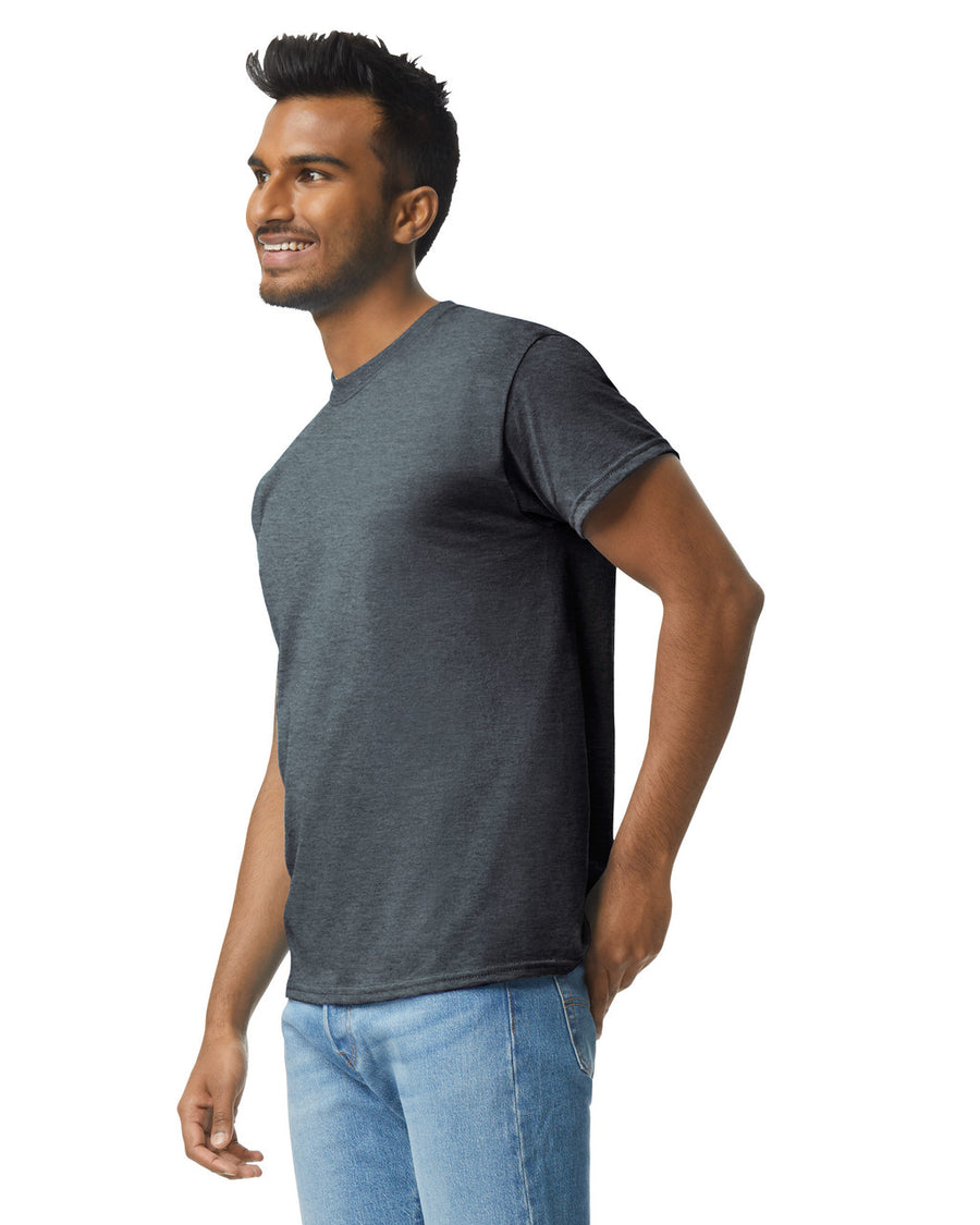 Gildan G200 Ultra Cotton T-Shirt - Dark Heather - model side