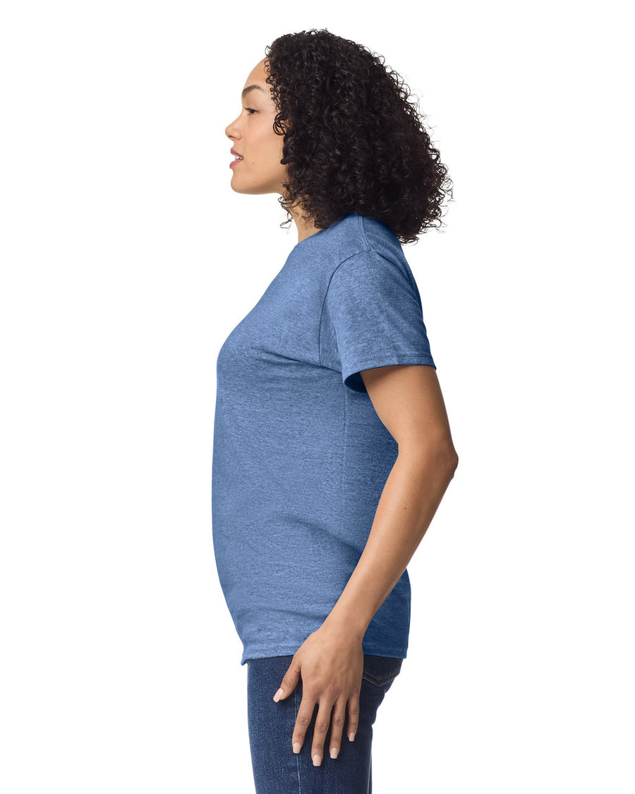 Gildan G200 Ultra Cotton T-Shirt - Heather Indigo - model side