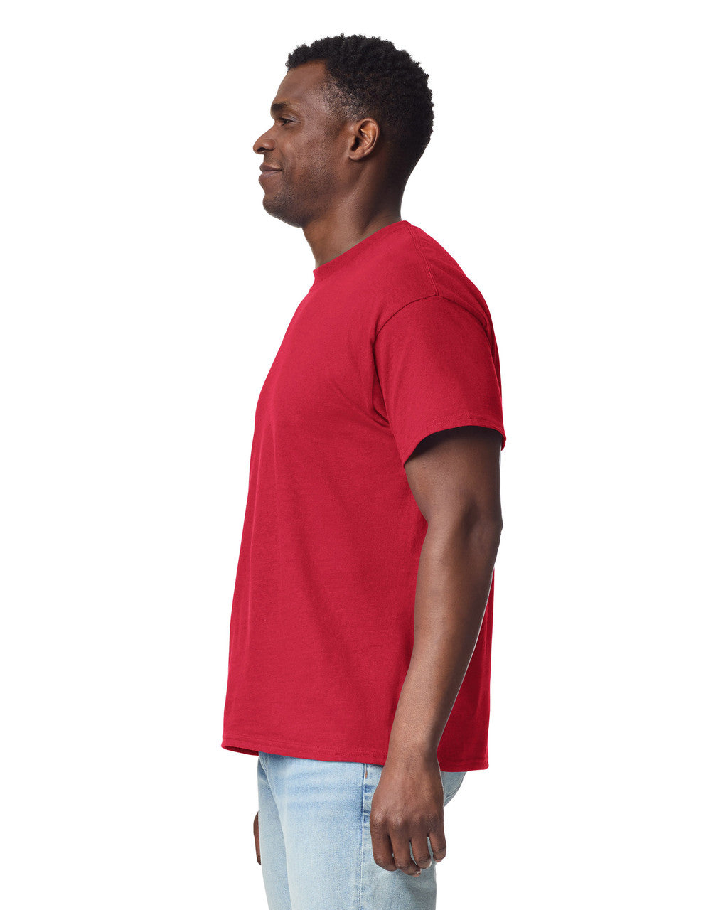 Gildan G200 Ultra Cotton T-Shirt - Cherry Red - model side