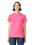 Gildan G200 Ultra Cotton T-Shirt - Safety Pink - model front