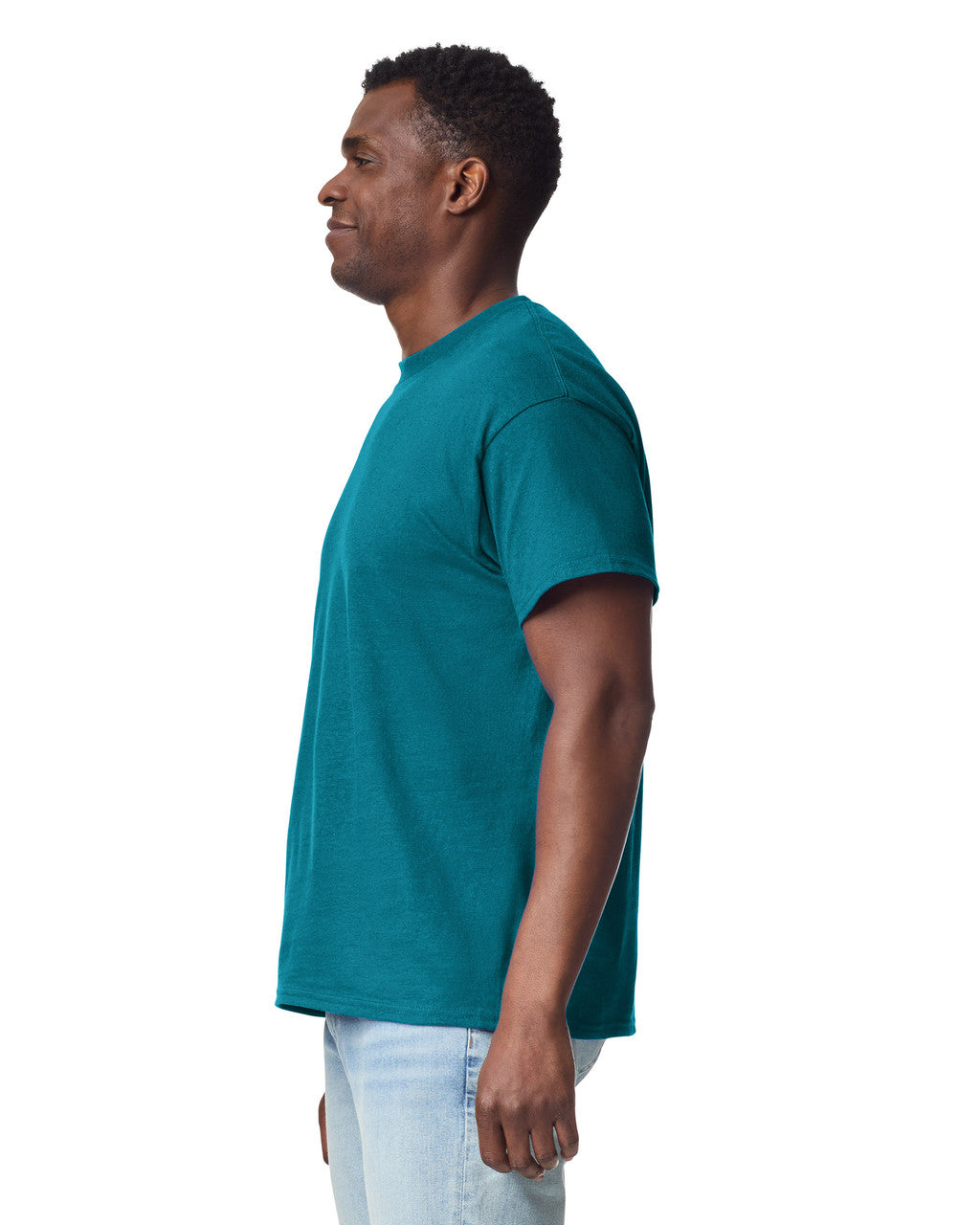 Gildan G200 Ultra Cotton T-Shirt - Galapagos Blue - model side