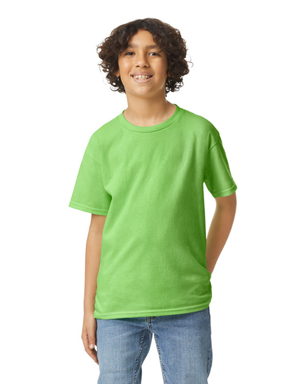 Gildan 2000B Youth Ultra Cotton T-Shirt - Lime - model front