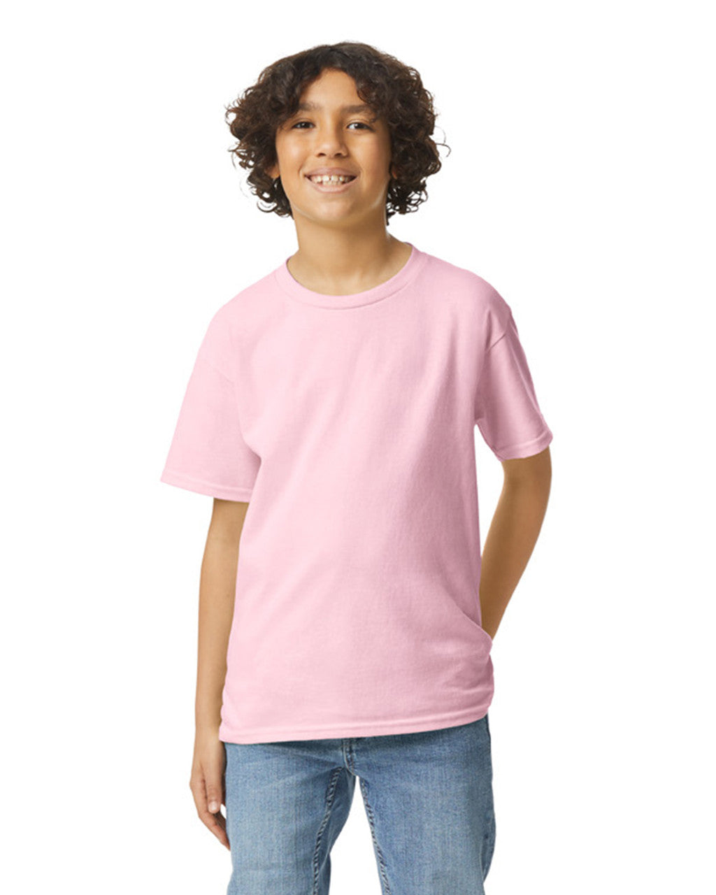 Gildan 2000B Youth Ultra Cotton T-Shirt - Light Pink - model back
