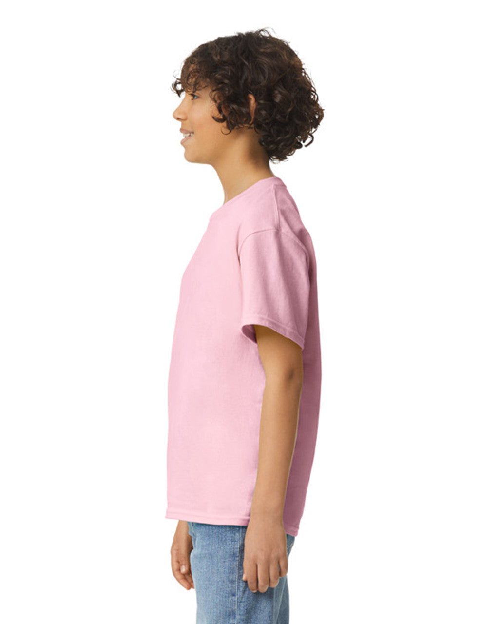 Gildan 2000B Youth Ultra Cotton T-Shirt - Light Pink - model side