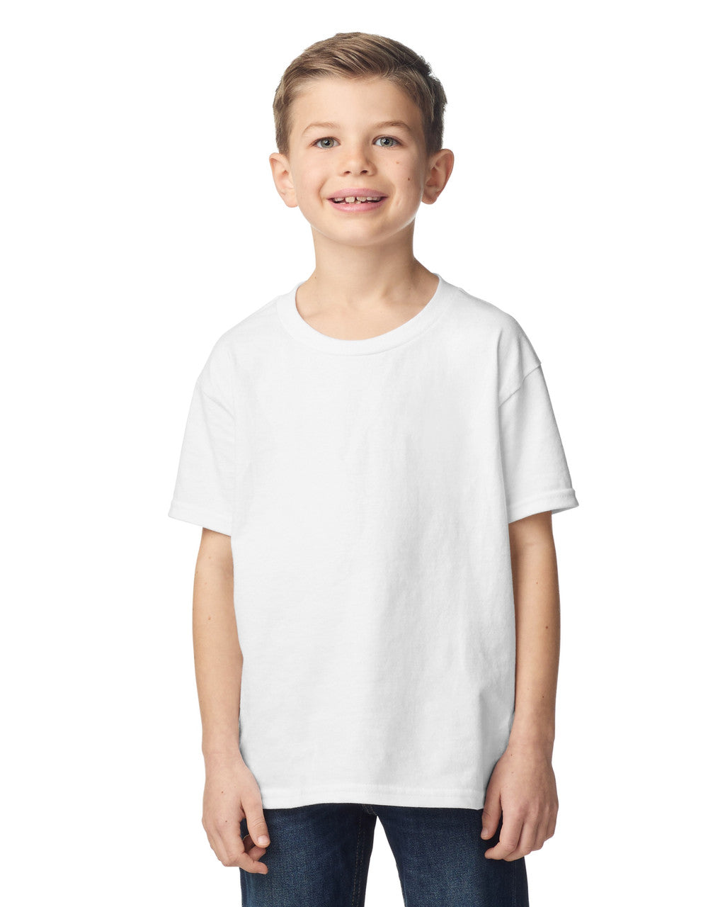 Gildan 2000B Youth Ultra Cotton T-Shirt - White - model front