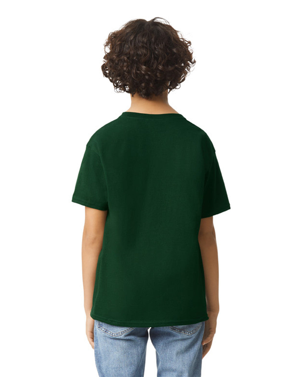 Gildan 2000B Youth Ultra Cotton T-Shirt - Forest Green - model back