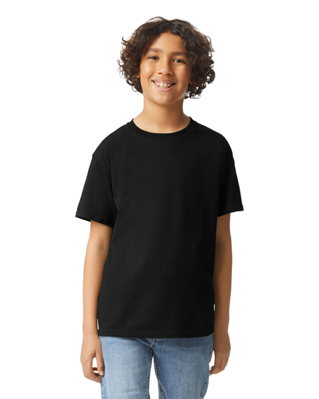 Gildan 2000B Youth Ultra Cotton T-Shirt - Black - model front