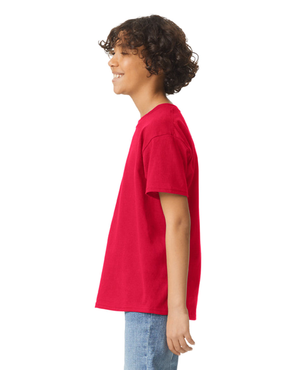 Gildan 2000B Youth Ultra Cotton T-Shirt - Red - model side
