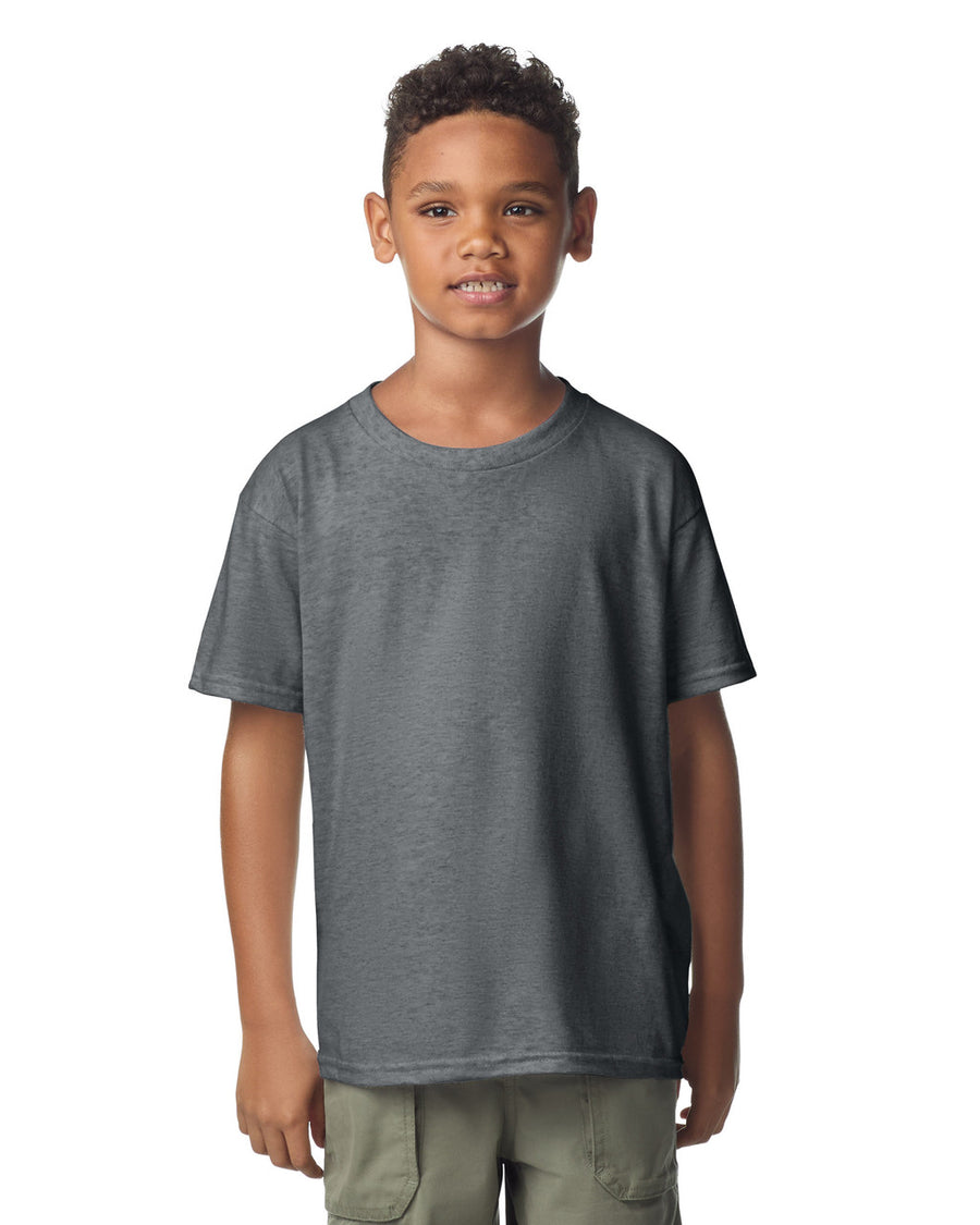 Gildan 2000B Youth Ultra Cotton T-Shirt - Charcoal - model front
