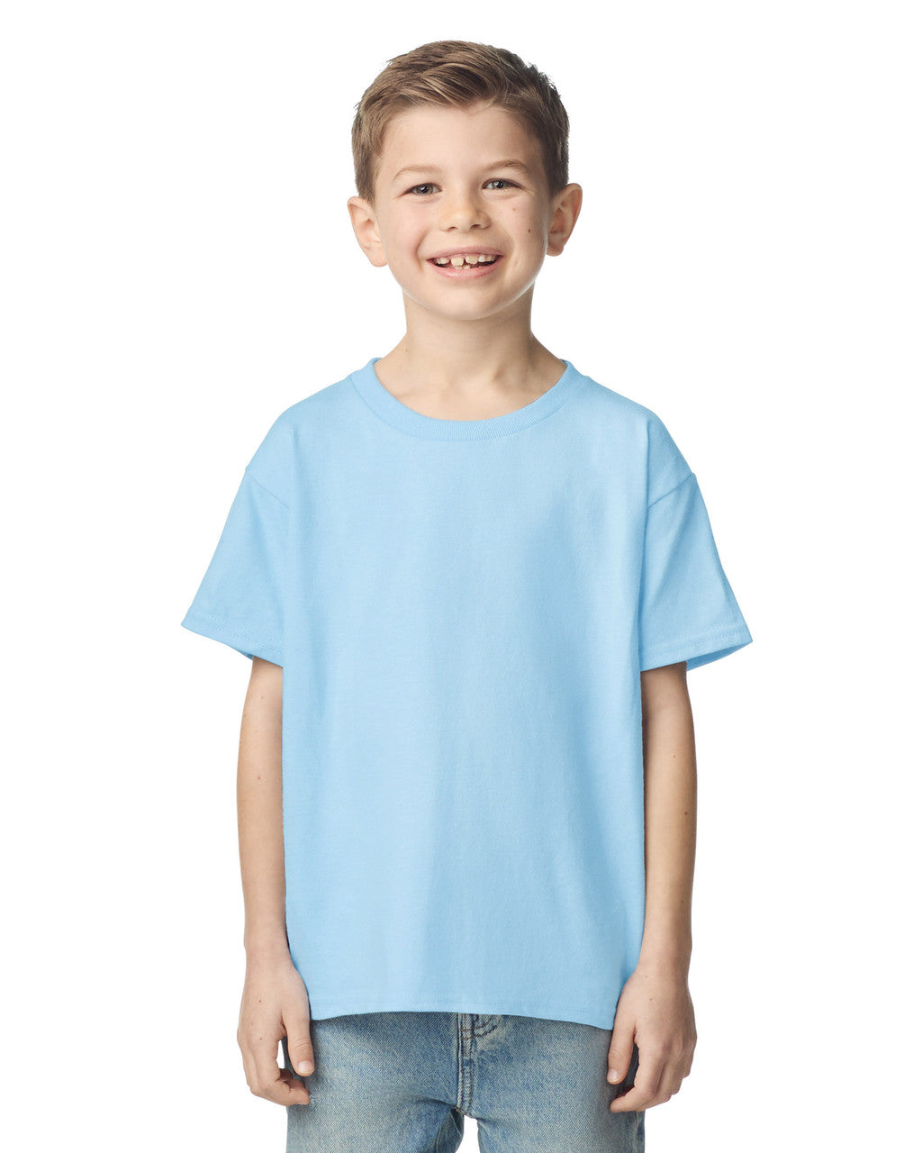 Gildan 2000B Youth Ultra Cotton T-Shirt - Light Blue - model front